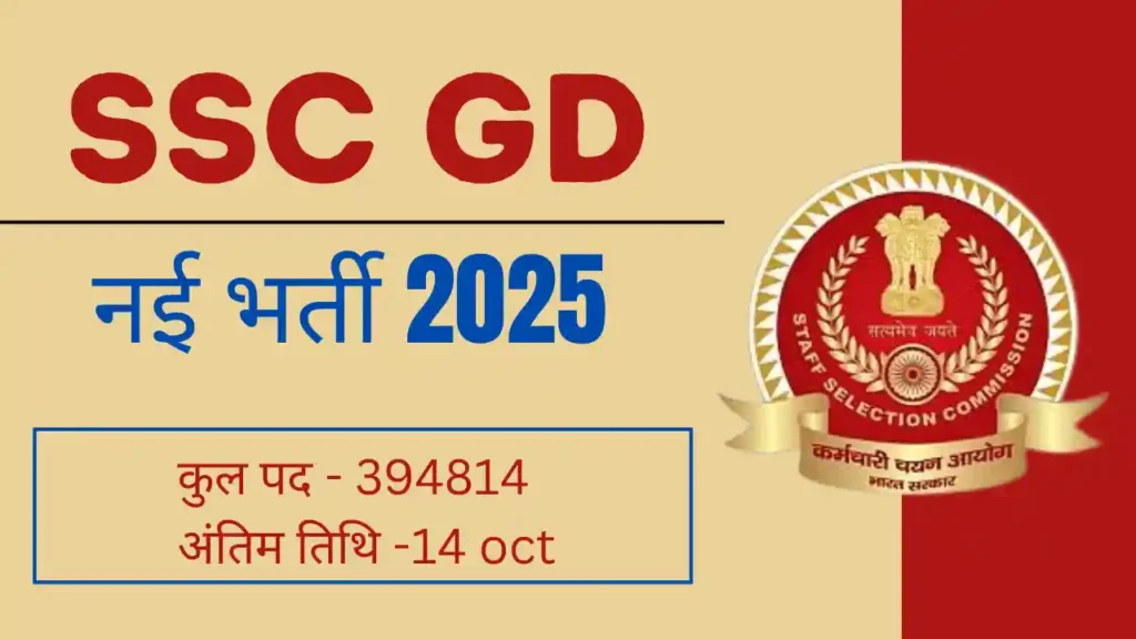 SSC GD New Vacancy 2024-25