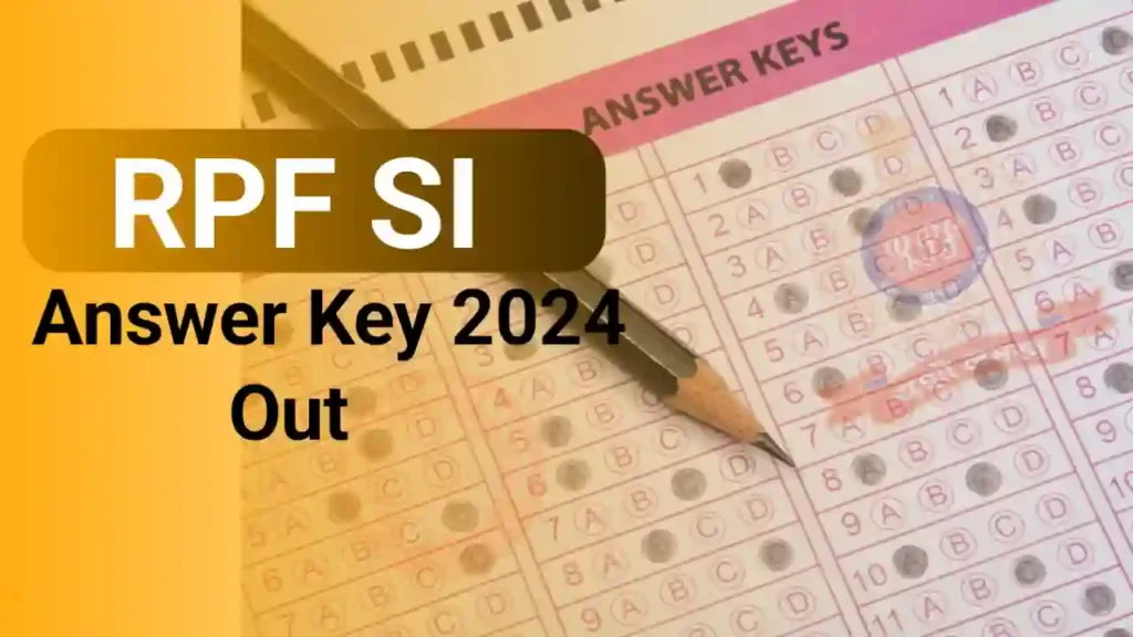 RPF SI Answer Key 2024